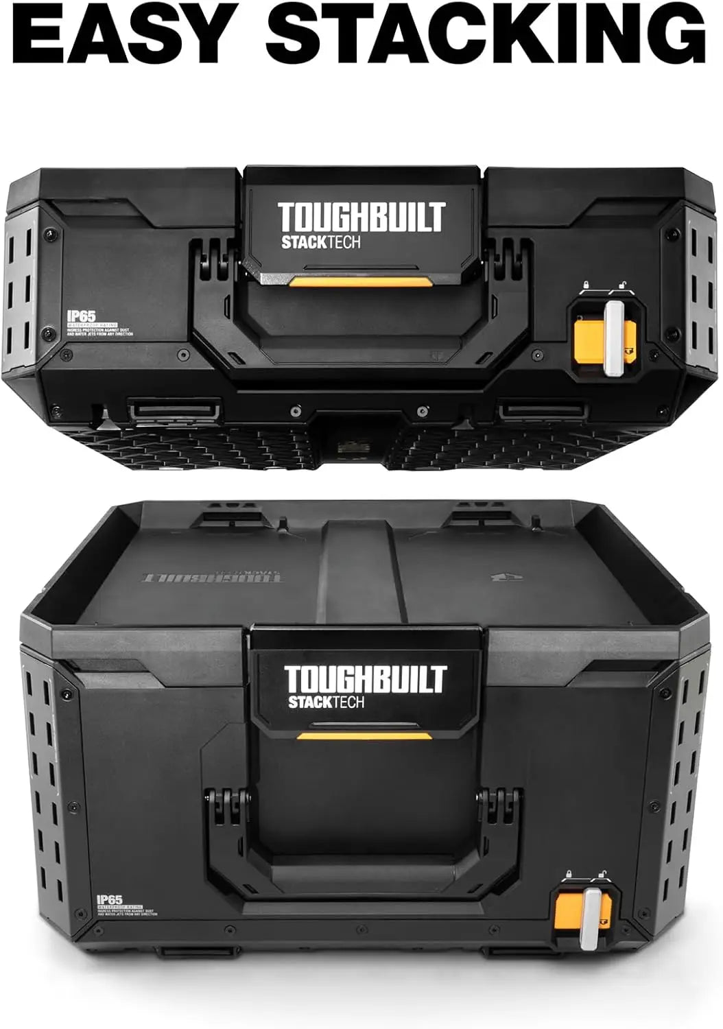 ToughBuilt StackTech XL 3 Drawer Tool Box, Heavy-Duty Portable Tools Chest, 50 lb Capacity - Stackable Toolbox Storage Organizer