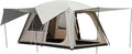 Large Family Cabin Tent for 4-6 People: 3-Door, 2-Room, Waterproof Double Layer Portable Glamping Tent