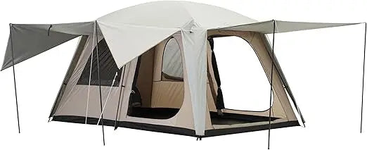Large Family Cabin Tent for 4-6 People: 3-Door, 2-Room, Waterproof Double Layer Portable Glamping Tent