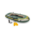 68347EP Seahawk 2 Inflatable Boat Set Capacity Durable PVC Material Blue Color High Load-Bearing and Easy to Inflate