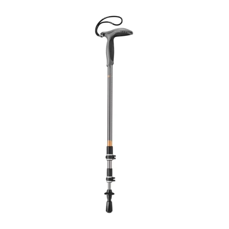 Wanderfreund Makalu Aluminum Adjustable Lightweight Walking Pole Single for Trekking Hiking - Black-Anthracite-Copper - 90