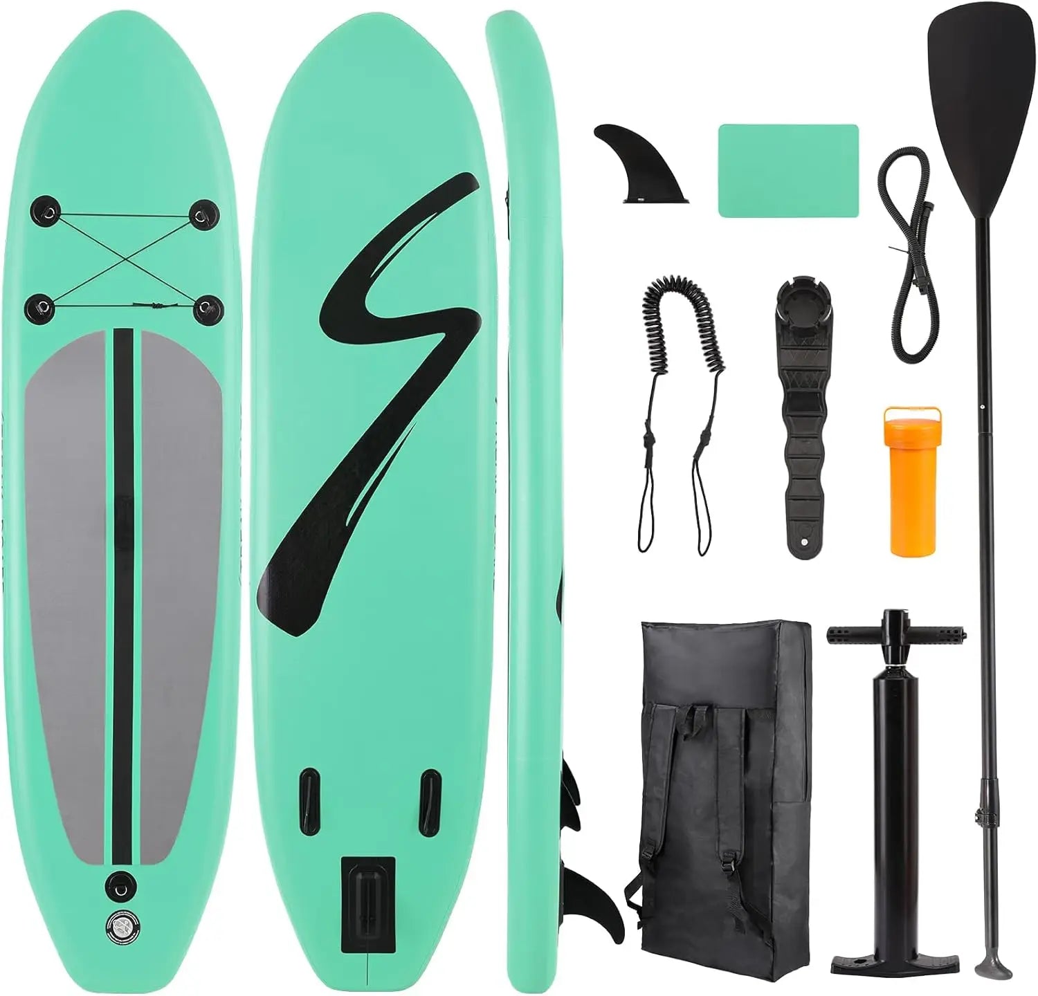 Streakboard® 10/11ft Inflatable Stand Up Paddle Board  Non-Slip Deck W/ Complete Kit 6'' Thick Sub Board Paddle Surf Hinchable