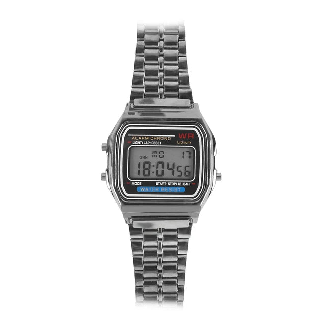 Luxury Men Stainless Steel Digital Military Armys Sport Led Waterproof Wrist Watch Clock Fashion Chronograph Wristwatch 2028