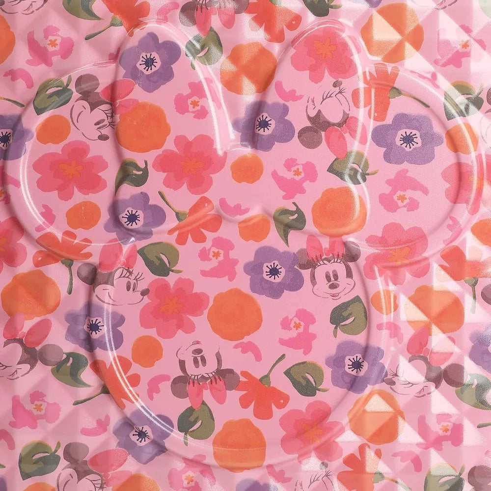 Minnie Mouse Print 20 Inch Hardshell Spinner Carry-On Suitcase with All-Over Design for Travel