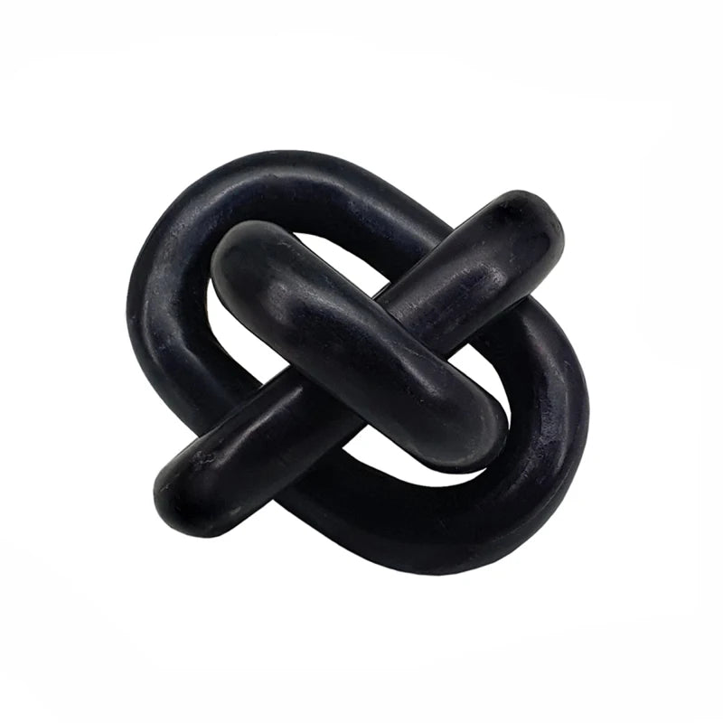 6x6x6 Decorative Marble Chain Sculpture, Black