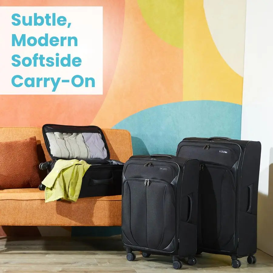 KIX 2.0 Expandable Softside Luggage with Spinner Wheels, 20 SPINNER, BLACK