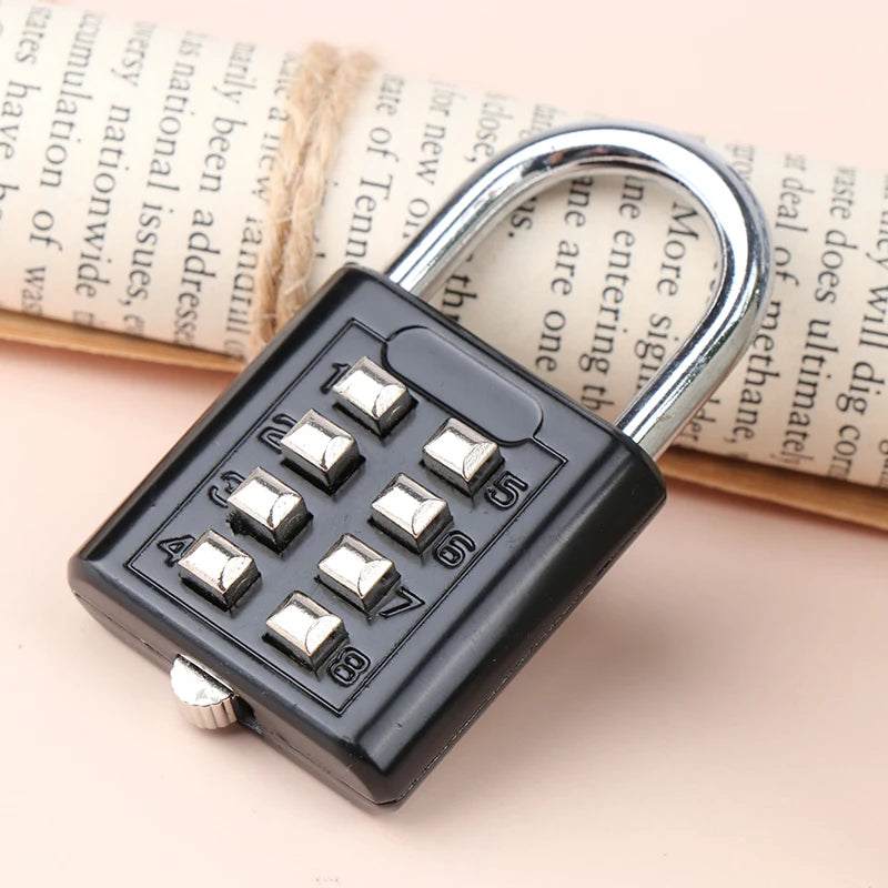 8 Digits Password Code Combination Padlock Zinc Alloy Suitcase For Luggage Travel Smart Lock Code Keyed Anti-thieft Lock