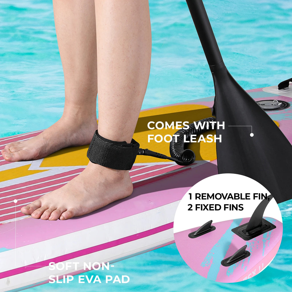 Inflatable Stand Up Paddle Board with SUP Accessories, Anti-Slip EVA Deck, 305CM Inflatable Paddle Boards for Adults & Youth