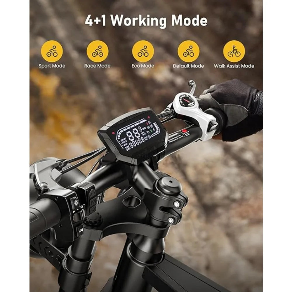 High-Performance Electric Dirt Bike with 3000W/1500W Motor, 48V 27Ah/13Ah Battery, Up to 35/28 MPH,150/75 Miles Range,Customized