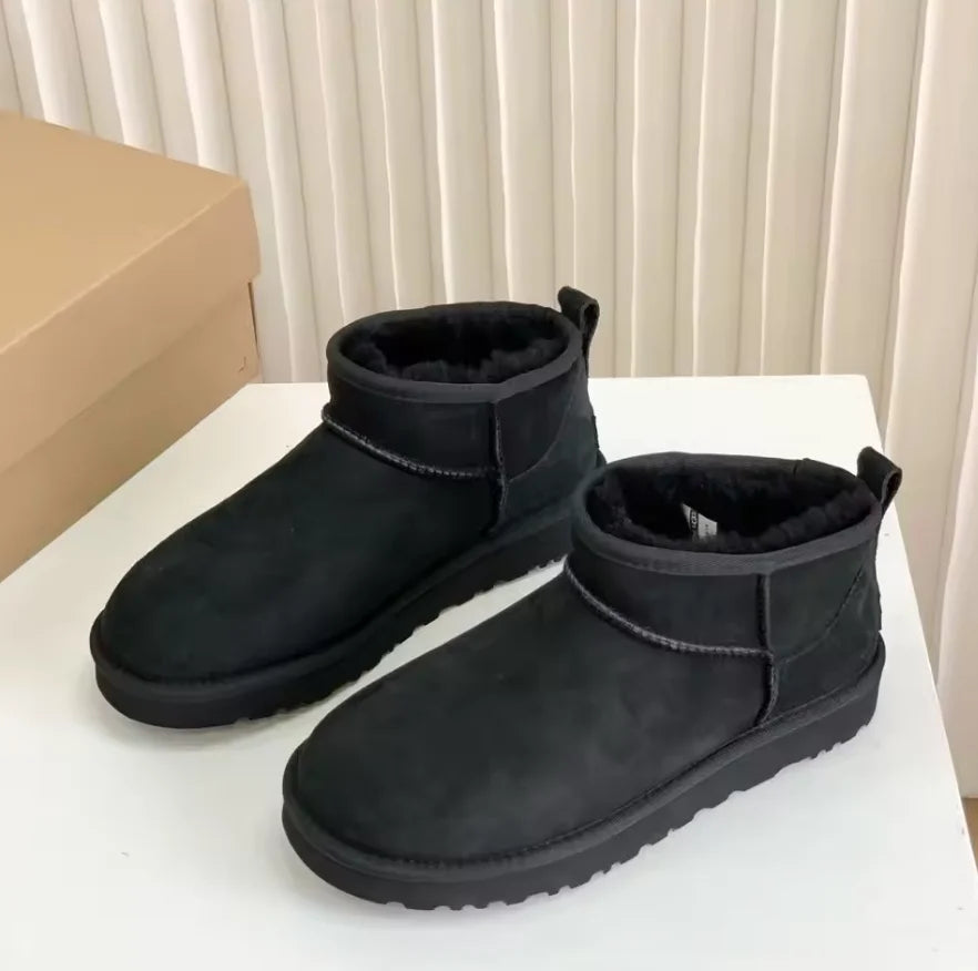 2026 New Winter Snow Boots Ladies Platform High Heel Shoes Women Ankle Boots Luxury Designer Classic Ultra Mini Fur Boot