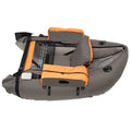 Gray Outdoor Fishing Boat Inflatable Boat Raft with Pump Adjustable Backrest 130kg/286.6lbs Load