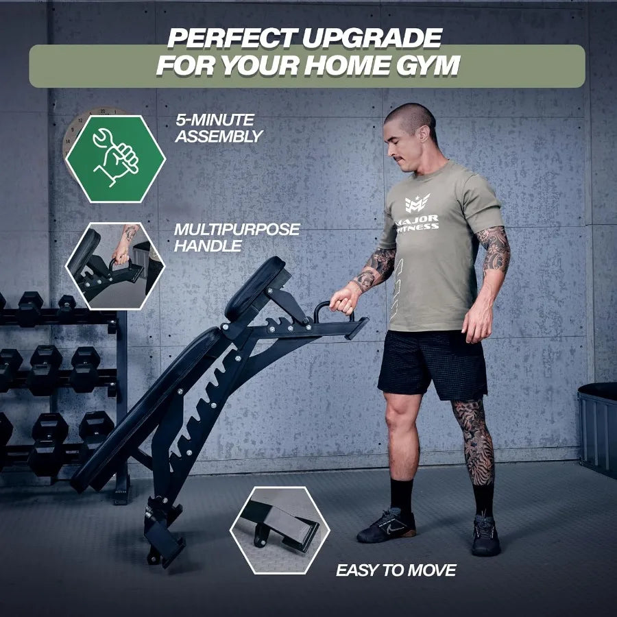 Adjustable Weight Bench for Strength Training Ideal for Bench Press and FullBody Workouts in Home Garage Gym Setup Offers Versa