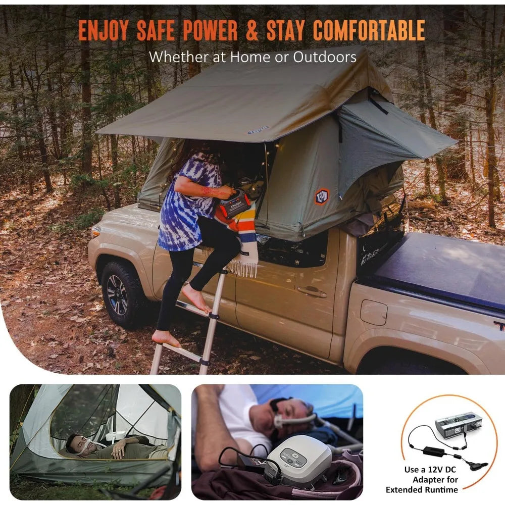 155Wh Portable Power Station with Solar Charging, 42000mAh Backup Battery for Camping, Home, RV & Travel