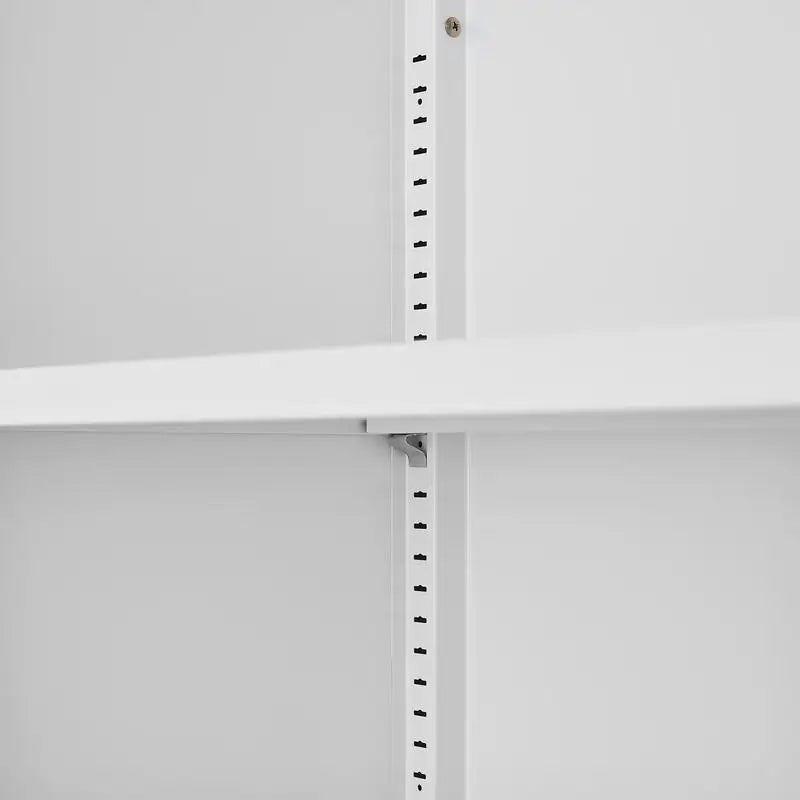 Modern Storage Cabinet with Adjustable Shelves, Magnetic Door Stopper, Aluminum Handles, and Breathable Design for Home