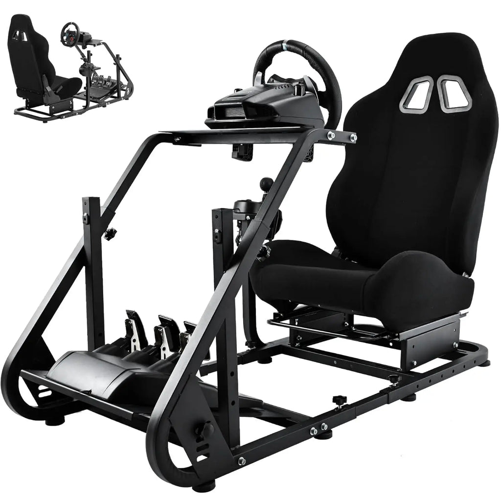 G29 Racing Simulator Cockpit with Seat Fit for Logitech/Thrustmaster/Fanatec G25 G27 G923 T150,Steering Wheel Cockpit