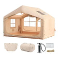 Inflatable Tent for Camping - 6-8 Person Ultra-Quick Setup Blow Up Tent,80.73 Square Feets 4 Season Inflatable Tent with Stove