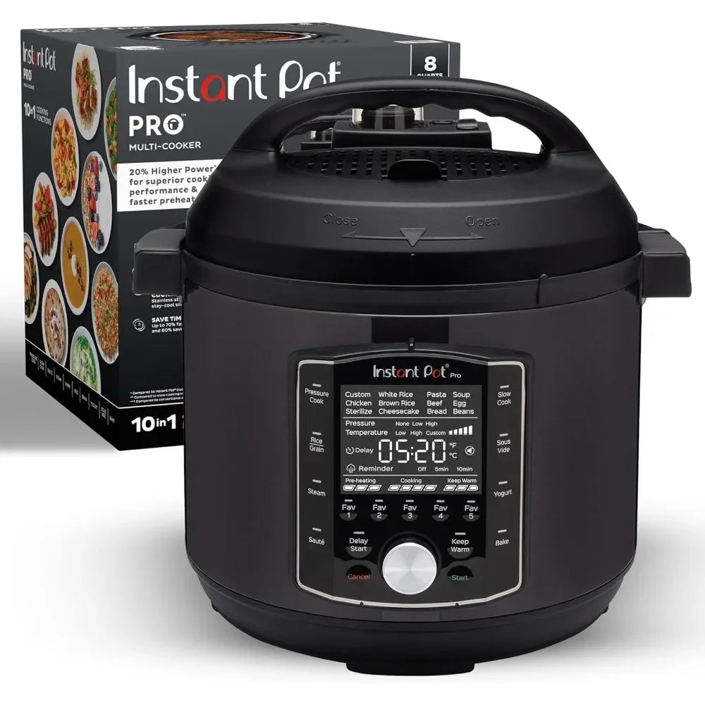 Multi-Functional 8-Quart Instant Pot: Pressure Cooker, Slow Cooker, Rice Cooker, Steamer, Sauté Pan, Sous Vide, Yogurt Maker, St