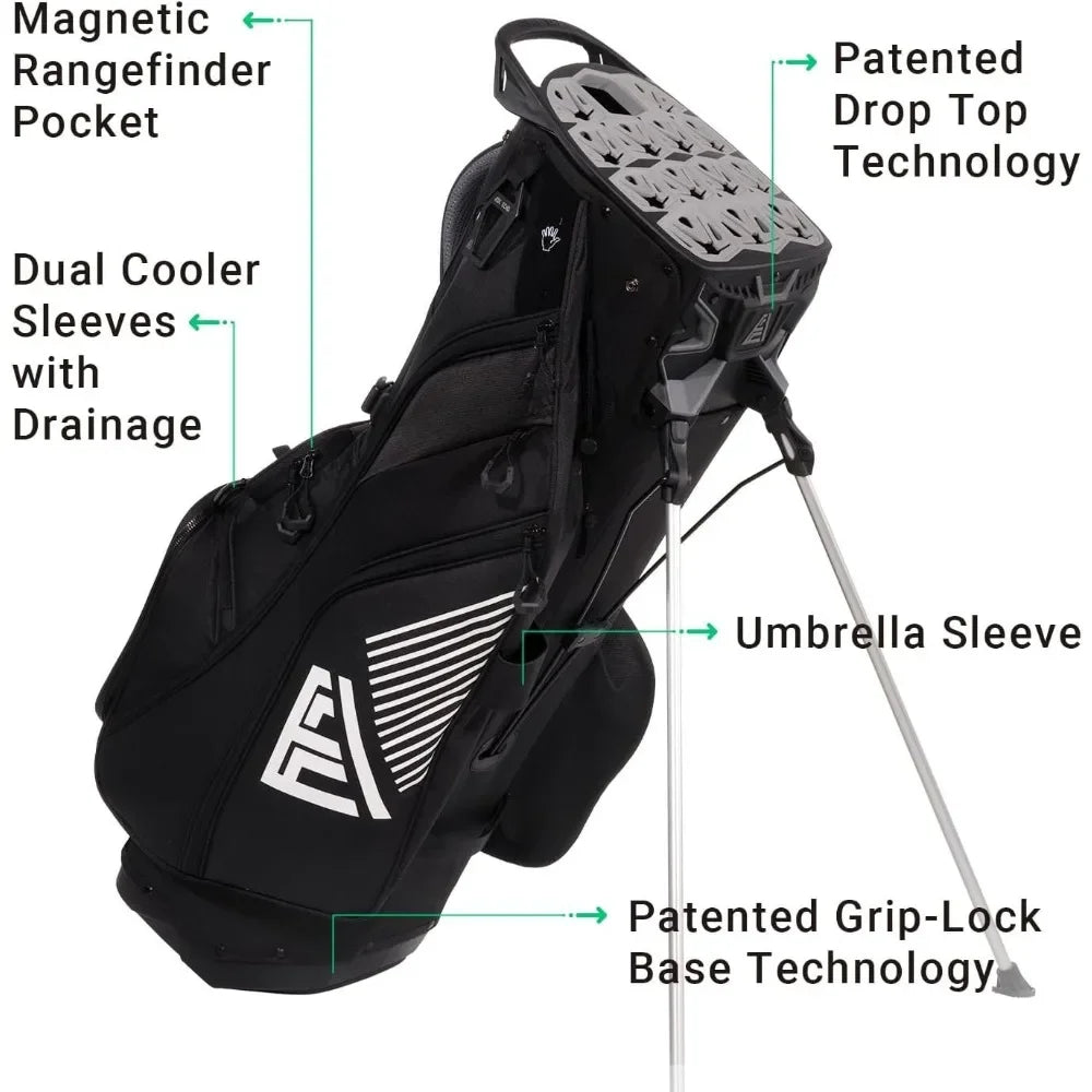 2025 ST- Lock Hybrid Mecha 14 Way Dividers Quiet Stand Bag with Grip Lock for Men & Women Customized