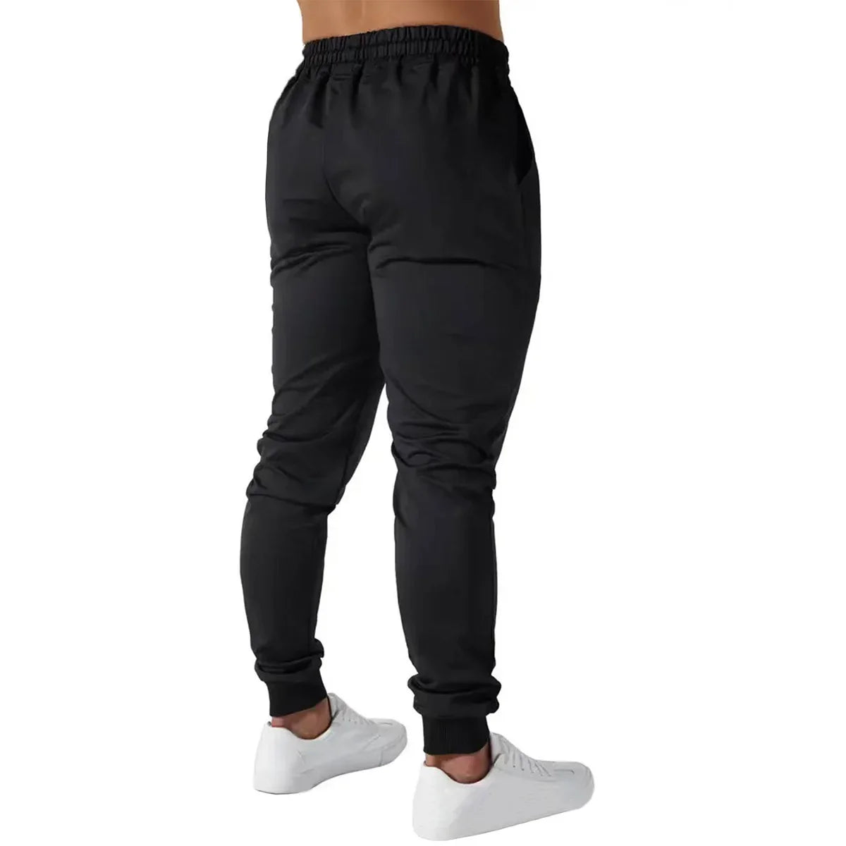Men's ankle binding jogging pants, elastic casual sports pants, suitable for outdoor cycling, fitness, running, and hiking