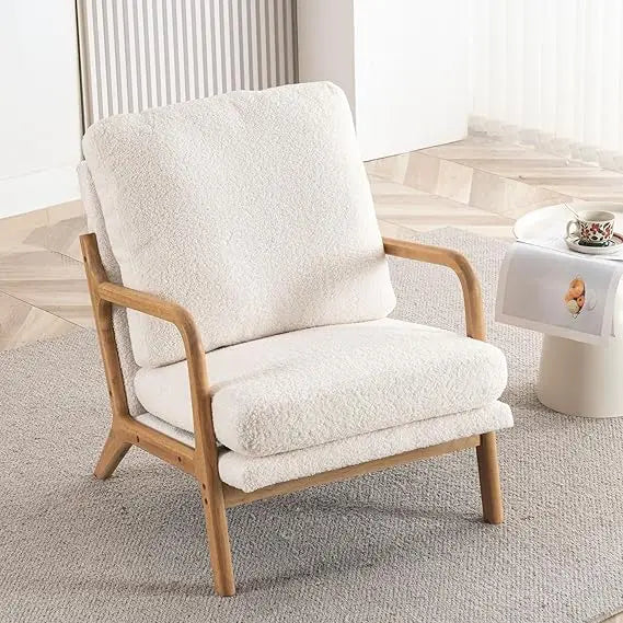 Mid Century Modern Accent Chairs for Living Room, 23” Wide Comfy Chair for Bedroom, Small Cozy Corduroy Reading Chairs for Adult