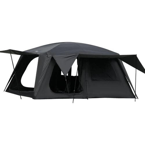 4-6 Person Camping Tent with 3 Door 2 Room Large Family Cabin Tents, Double Layer Waterproof Portable Glamping Tent