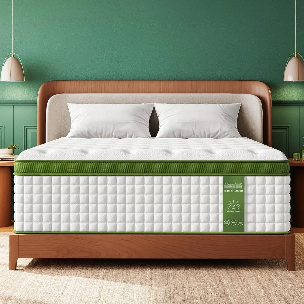 BedStory Mattress for Side Sleepers & Couples,14 Inch Cooling Gel Hybrid Bed Extra Lumbar & Shoulder Support CertiPUR-US w