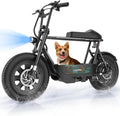 Peak 800W/1200W Electric Scooter with Seat, 16"All Terrain Fat Tire Electric Dirt Bike,Max 30Miles Ranges, op Speed 20Mph