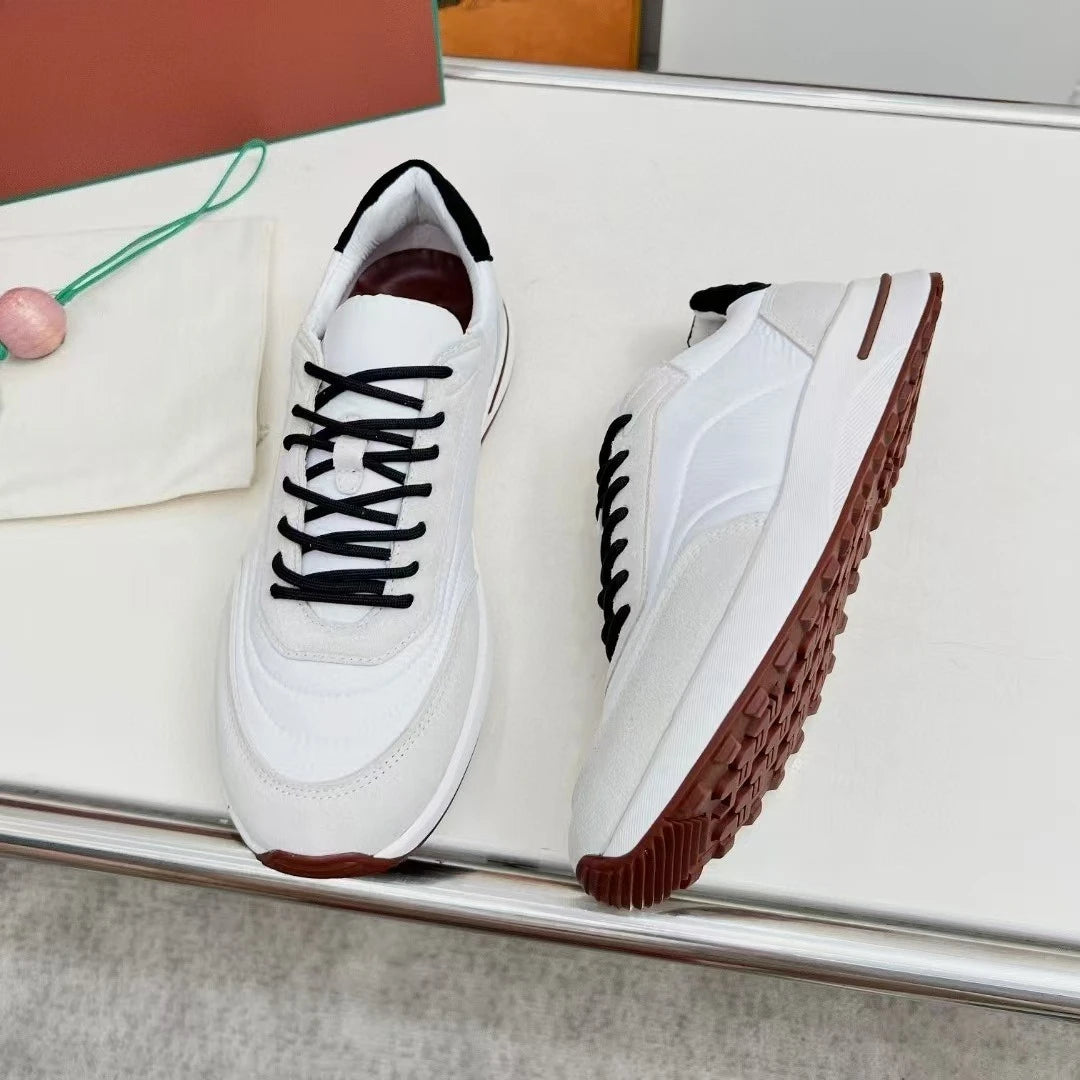 2026 new L mesh sneakers breathable casual men's shoes P thick-soled jogging shoes business shoes comfortable casual shoes
