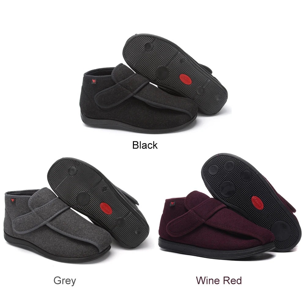 Extra Wide Diabetic Shoes with Adjustable Closure Slip-On Orthopedic Shoes Thermal Lightweight Edema Sneakers for Swollen Feet
