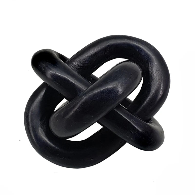 6x6x6 Decorative Marble Chain Sculpture, Black