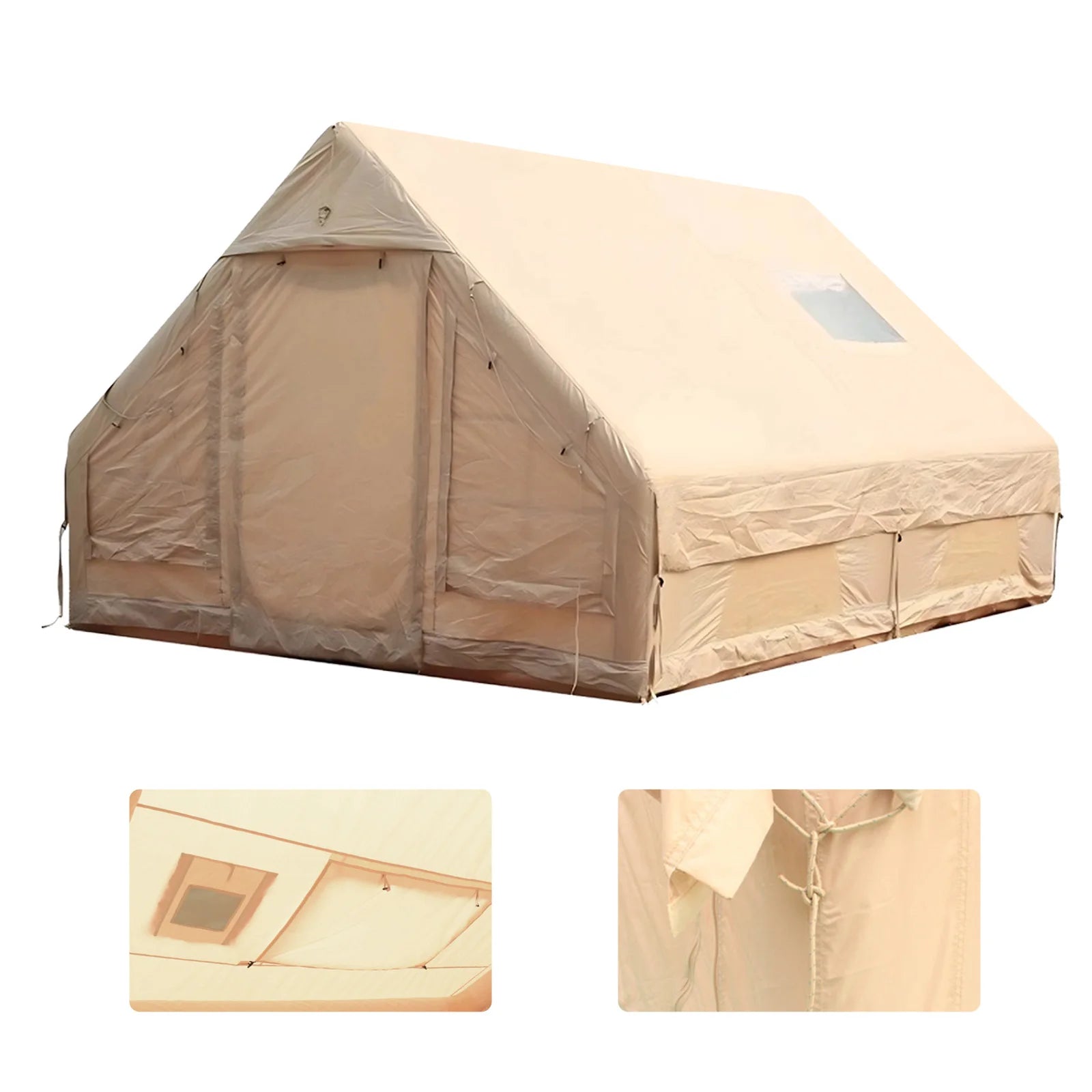 Inflatable Camping Tent with Pump Glamping Camping Tents House Waterproof Windproof for Outdoors