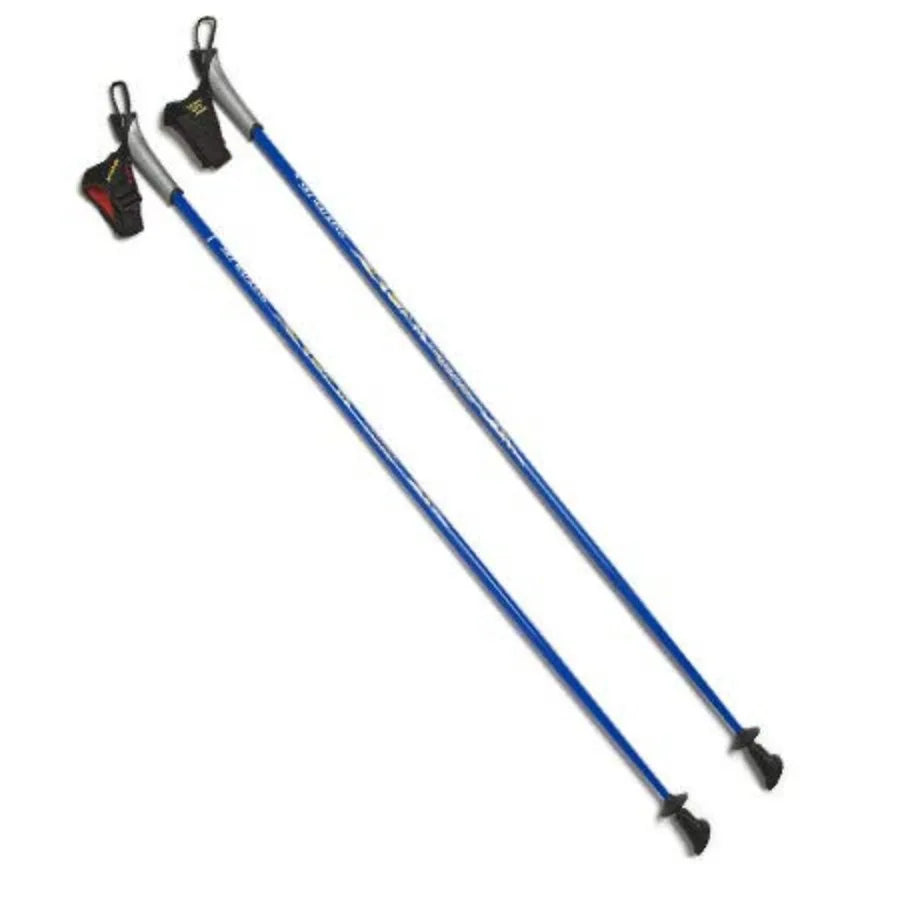 Nordic Walking Poles Custom Fit to Your Height 1-Piece Design 32 Lengths Non-Collapsible for Hiking Trekking Physical Therapy L