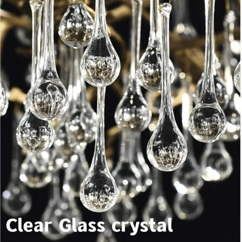Vintage Branch Crystal Chandeliers For Dining Room Kitchen Living Room Vintage bronze Brass Long Tree Branch Hanging Chandelier