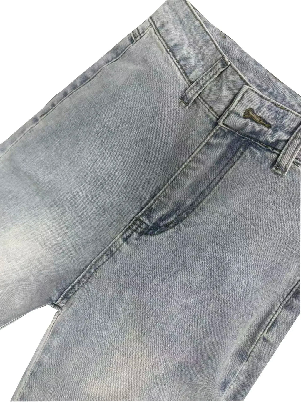 Three-dimensional butterfly jeans with a sense of design, female 2025 summer high waist and slim hip bell bottoms (small)