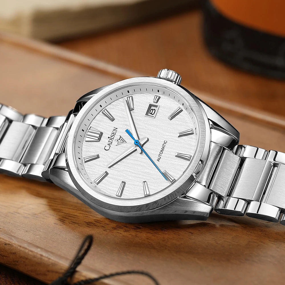 CADISEN NEW Luxury Men Mechanical Wristwatches 10Bar Waterproof Japanese NH35 Movement Automatic Watch Steel Watch for Men