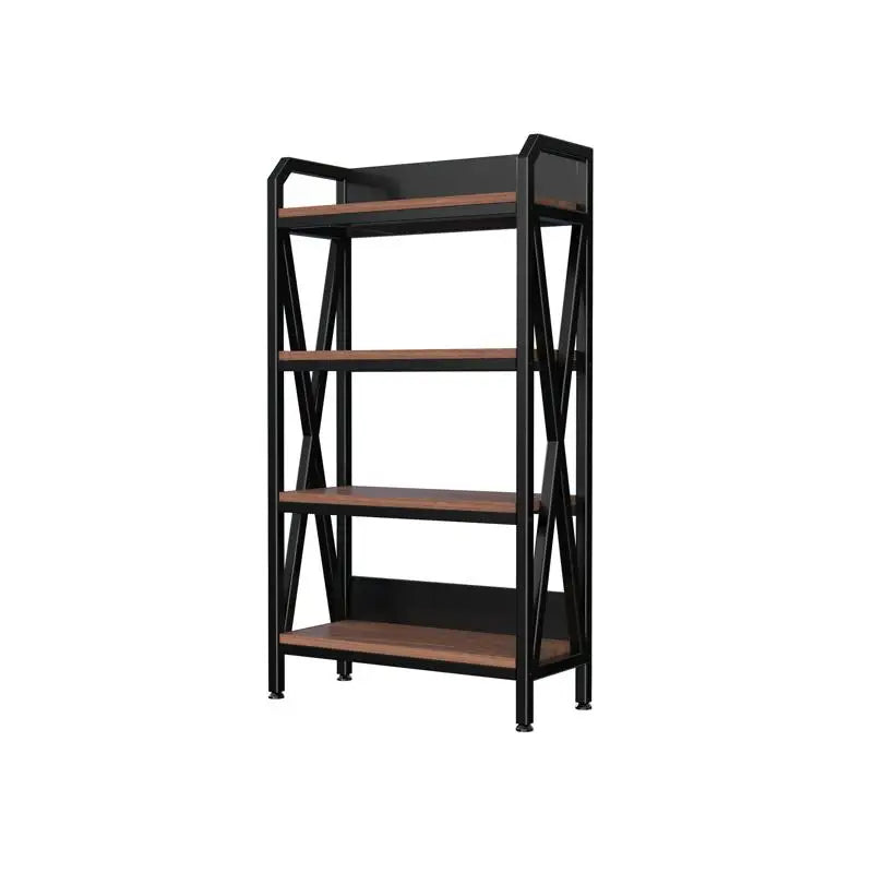 4-Level Bakers Rack Storage Shelves, Metal & Wood Kitchen Organizer, Ideal for Garage, Pantry, Bath & Closet, 55" Height, 33.5