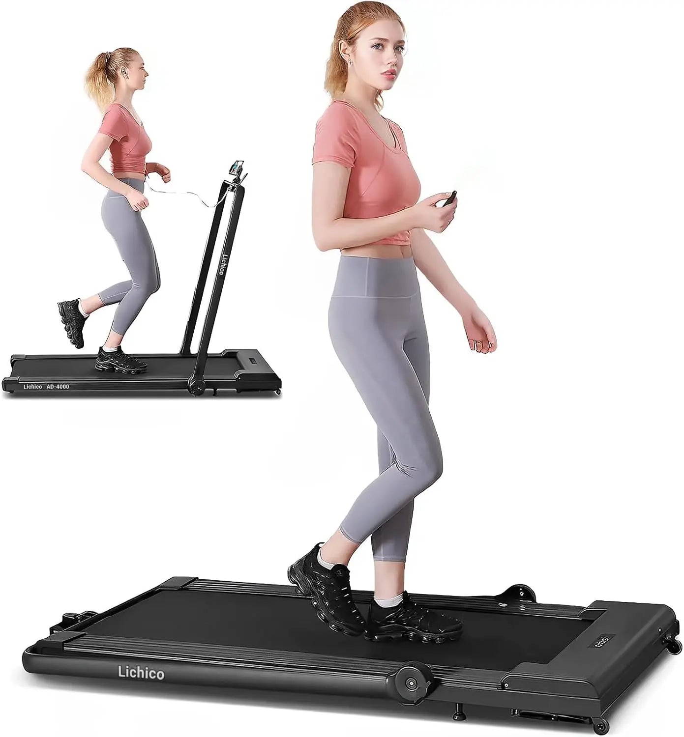 Walking Pad Under Desk Treadmill，Portable Small Treadmills For Home And Office，Super Quiet Brushless Motorized Walking J