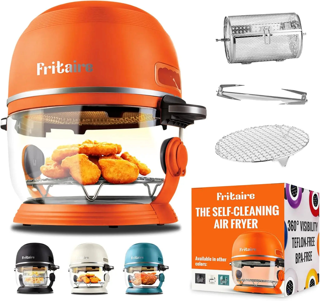 Large 5 Quart Air Fryer Halogen Infrared Convection Oven Multicooker Quick Healthy Meals Defrost Roast BBQ Oil-Free 1200W