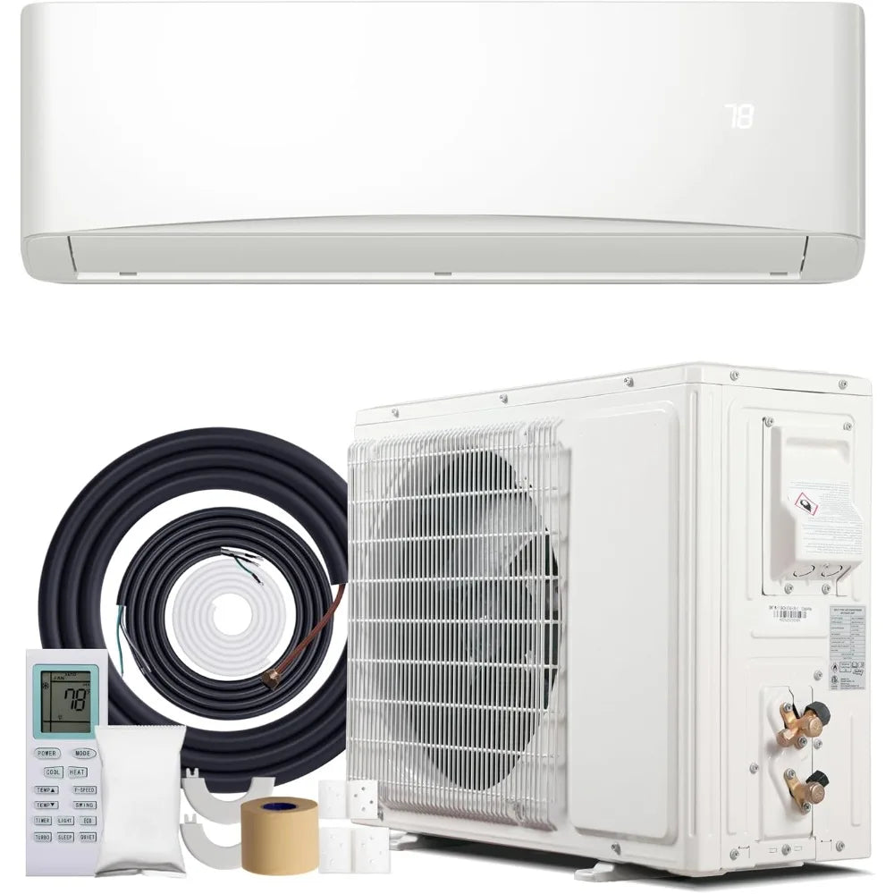 12000BTU Mini Split Air Conditioner& Heater, 17 SEER2  Wall-Mounted AC Unit Cools Rooms up to 750 Sq. Ft, Energy Efficient