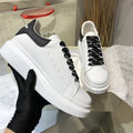 Platform White Sneakers for Women - Leather Chunky Sole Shoes, Spring Casual Fashion Sneaker, Elevator Shoes Comfortable Daily
