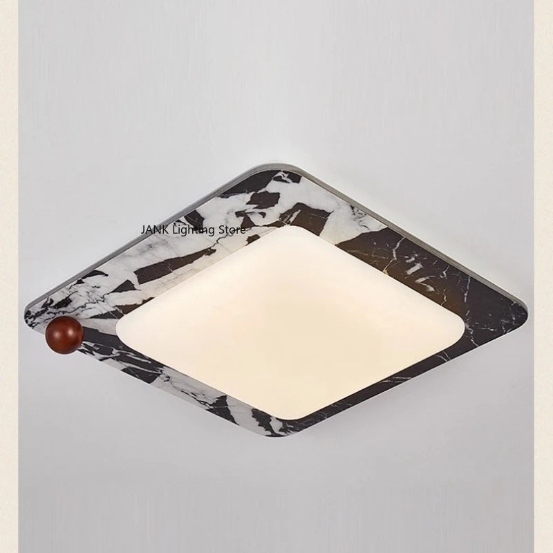 Italian Marble Bedroom Lamp Ceiling Lamp French Master Bedroom High-end Room Model Room Lighting Fixture Includes Remote Control