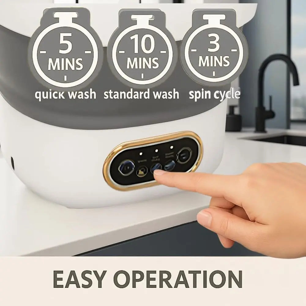 Portable Washing Machine, 17L/4 Gal, Foldable Mini Washer, Easy To Use, Quiet and User Friendly, Ideal for Dorms, Small Apartmen