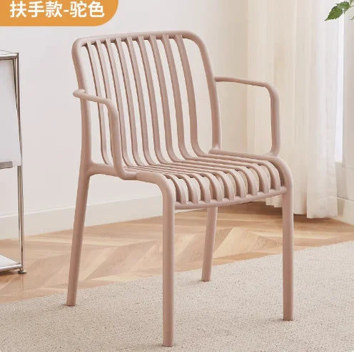 Balcony Plastic Backrest Leisure Luxury Chair Home Restaurant Dining Room Chair Sillas Para Comedor Beach Chairs For Kitchen