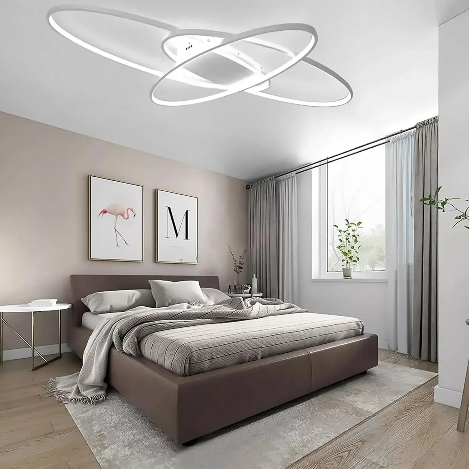 LED Ceiling Light Ceiling Lamp Children's Room Living Room Lamp for Living Room Dimmable Geometric Aluminium 95 x 65 x 8.5 cm