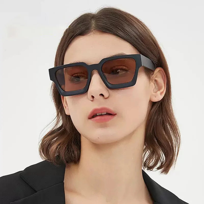 2025 New Simple and Stylish Trendy European and American Sunglasses Cross-Border Ins High-End Internet Celebrity Square Driving Sunglasses
