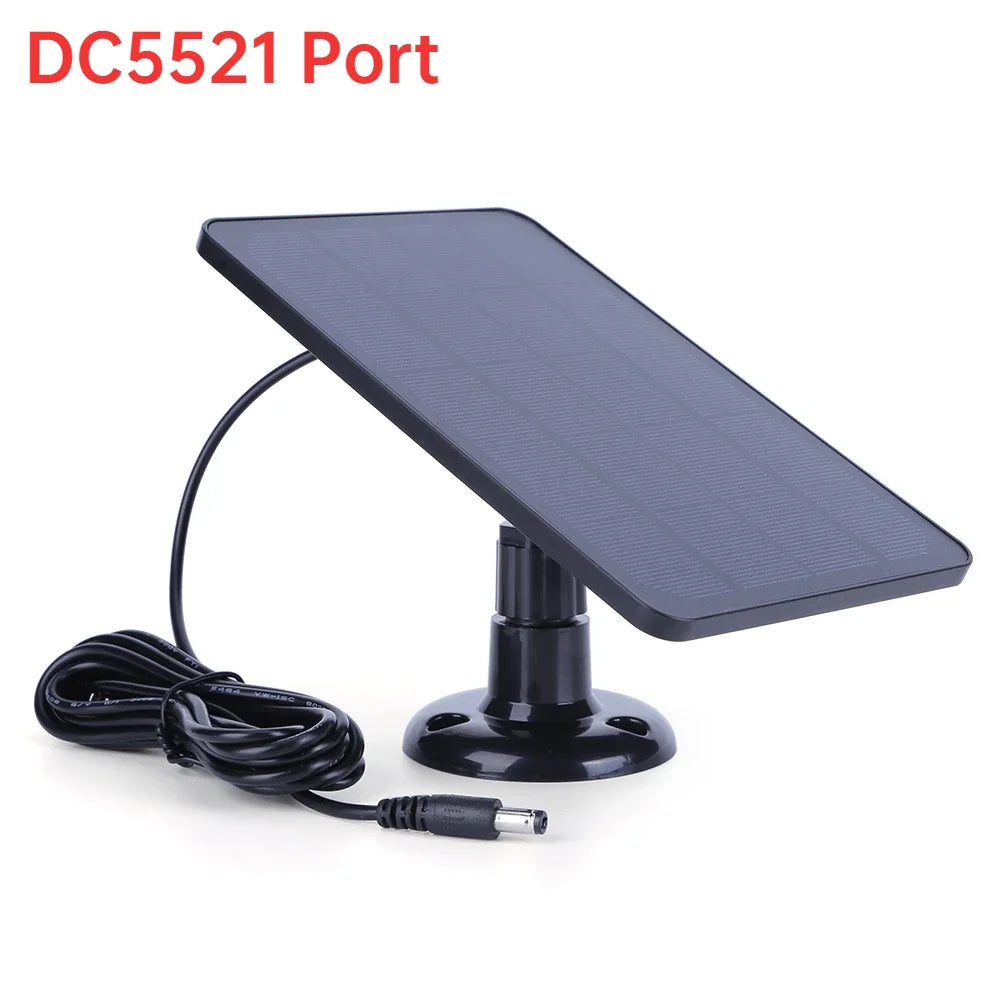 10W 5V Solar Panel Charging Waterproof Portable Solar Panel for Arlo Camera/Eufy Security Wireless Doorbell/Blink Video Doorbell