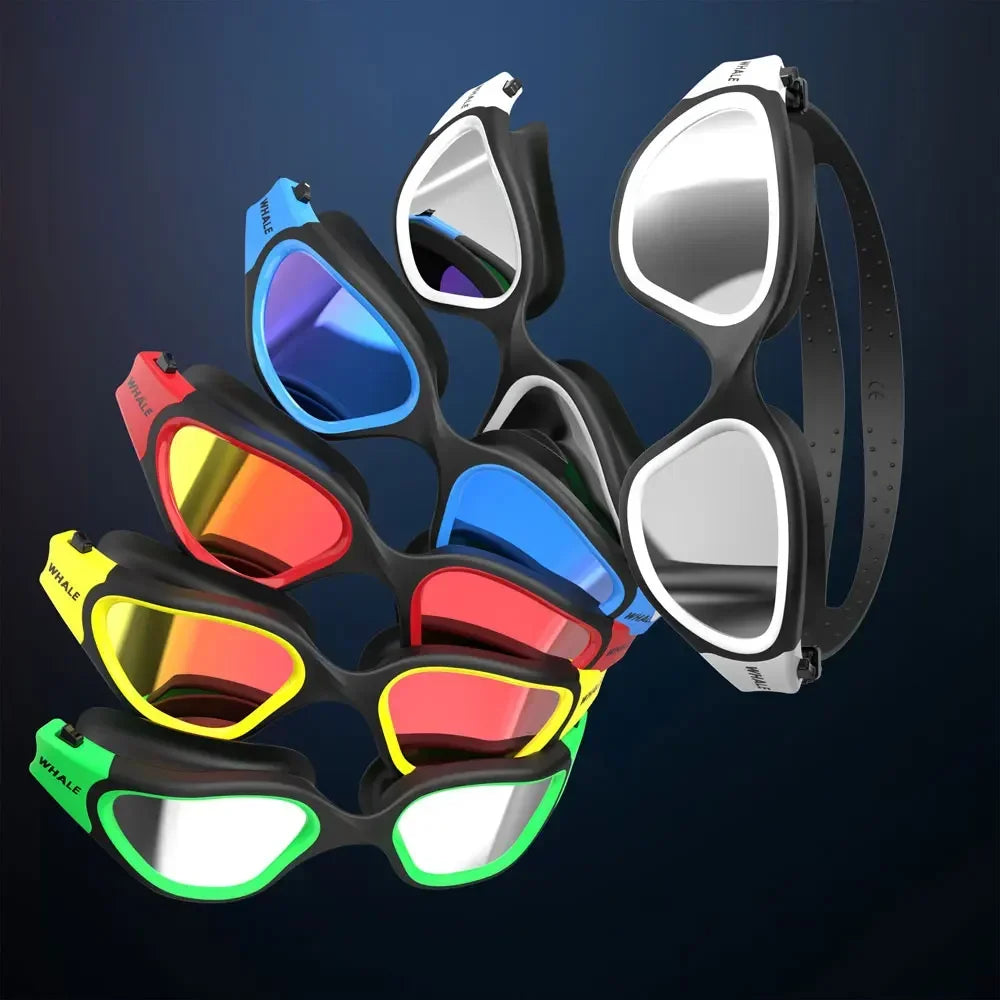 Adult Anti-Fog UV Protection Lens Men Women Swimming Goggles Waterproof Adjustable Silicone Swim Glasses Adults with Bag Holster