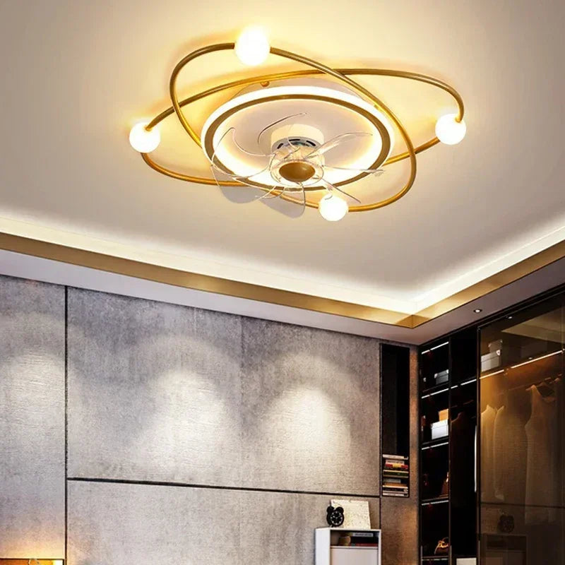 Modern Minimalist Invisible Integrated Ceiling Fan Light Living Room Bedroom Household Interior Decoration Light