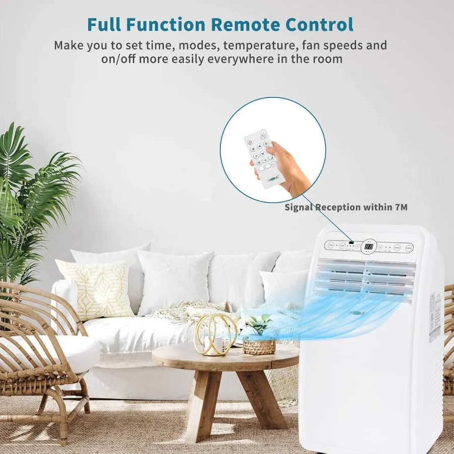 2024 New Portable Air Conditioner 8000 BTU Compact AC Unit with Cooling Dehumidifier Fan Remote Control and Window Mount Kit In