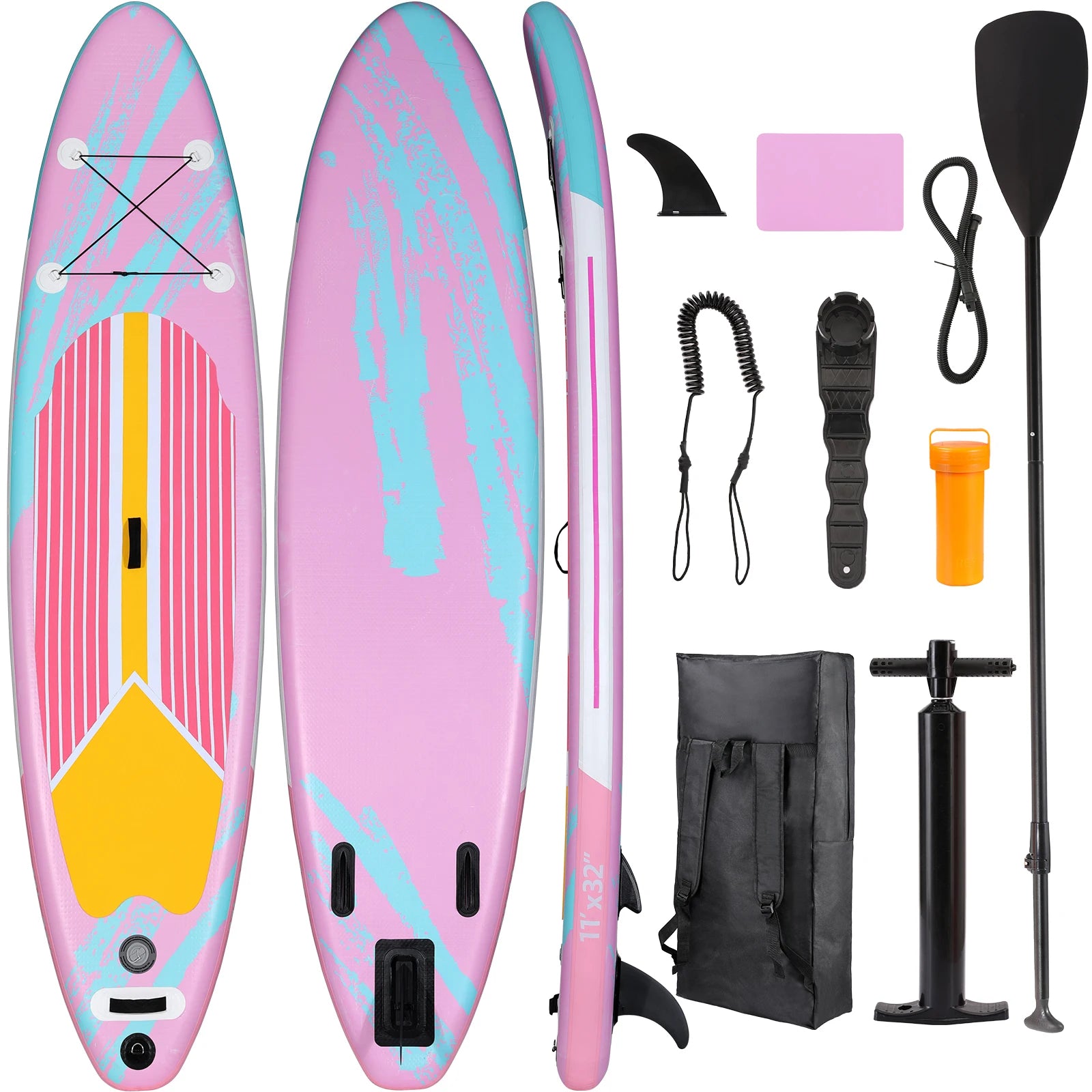 305CM Inflatable Stand Up Paddle Board  Non-Slip Deck W/ Complete Kit 15.5cm Thick Sub Board Paddle Surf Hinchable